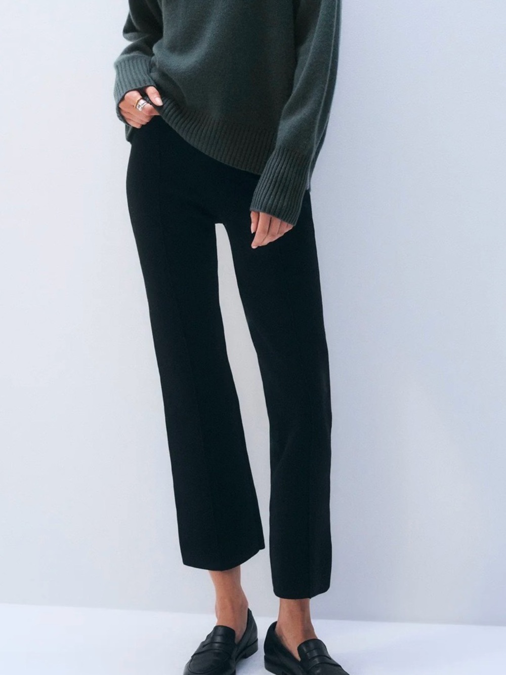 NWT Organic White + Warren Superfine Cotton Kick Flare Pant